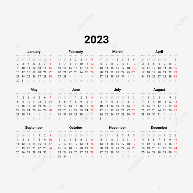 2023 Minimalist Year Calendar With Week Numbers Free Schedule 2023 Minimalist Year Calendar With Week Numbers Free Schedule