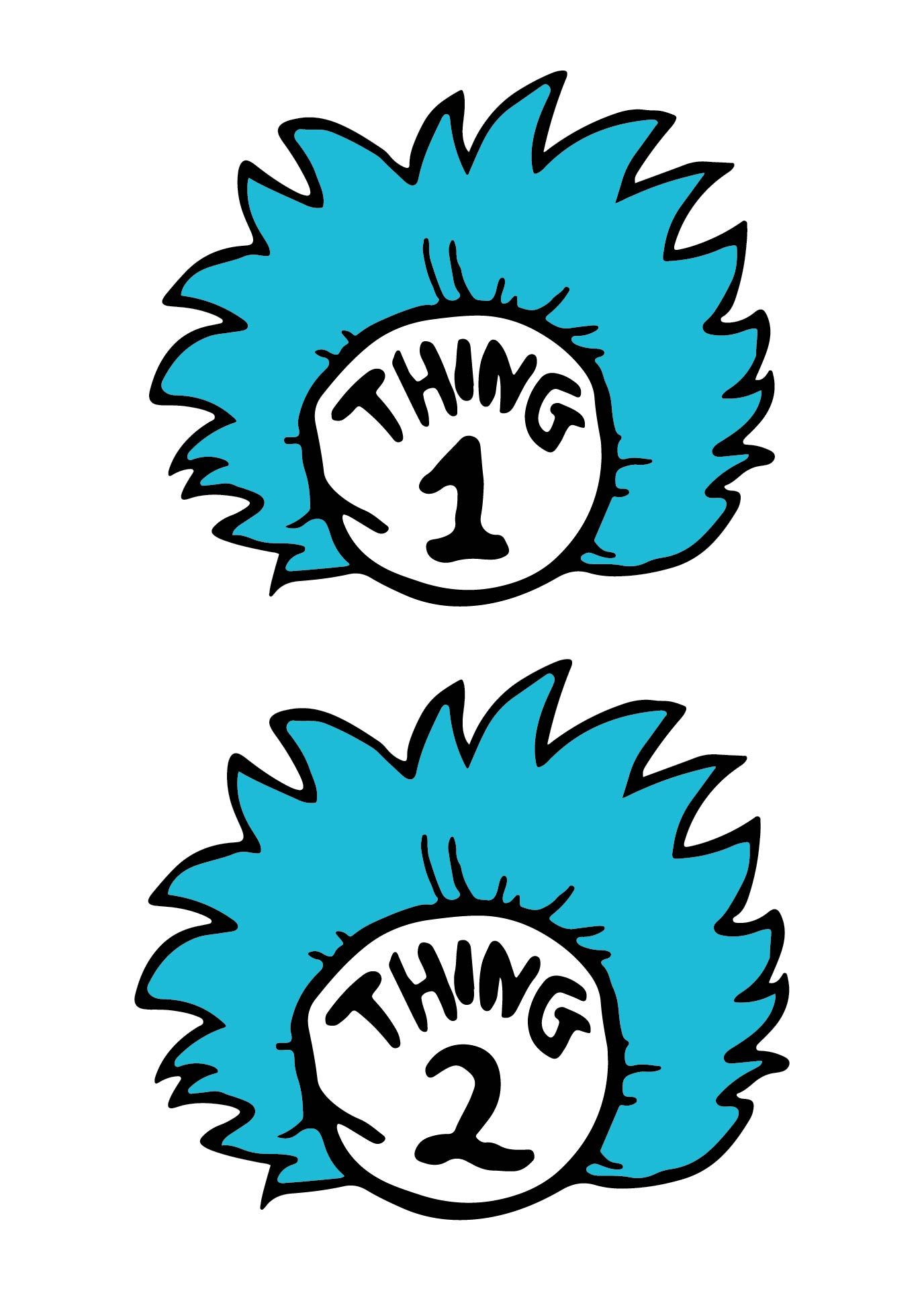 Thing 1 & Thing 2 Clip Art: Fun & Creative Designs