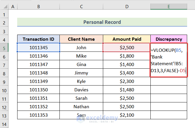 5 Easy Ways to Reconcile in Excel for Beginners