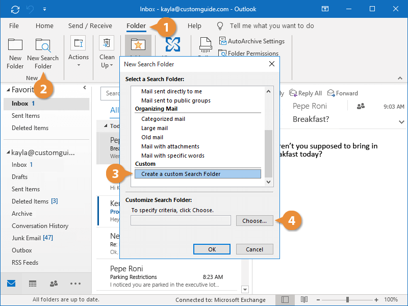 Quickly Find Folders in Outlook: Simple Search Tips