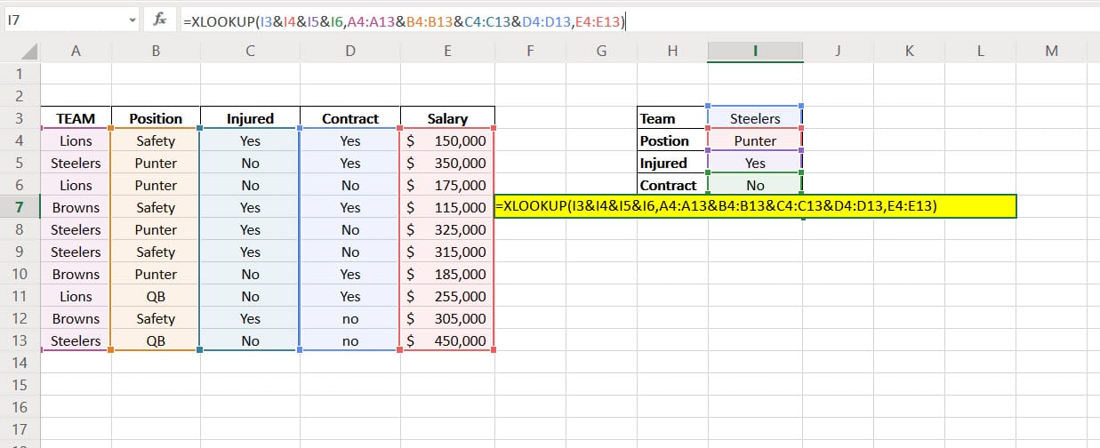 Lookup Multiple Criteria Or Return Multiple Results In Excel Lookup Multiple Criteria Or Return Multiple Results In Excel
