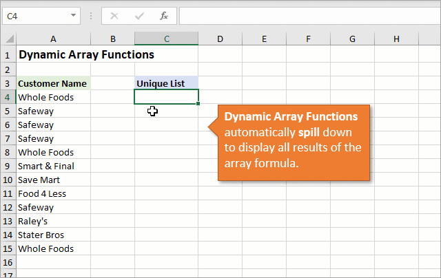 New Excel Features Dynamic Array Formulas Spill Ranges Excel Campus New Excel Features Dynamic Array Formulas Spill Ranges Excel Campus