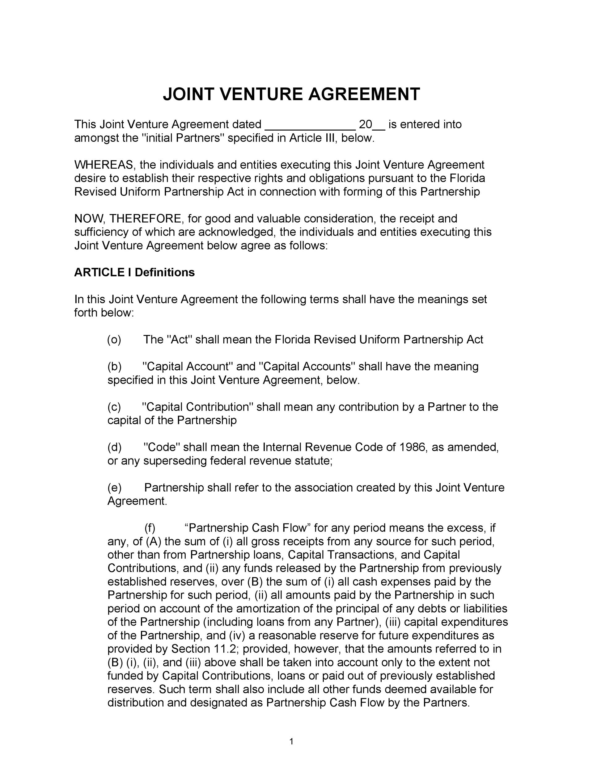 5 Key Elements of a Joint Venture Agreement